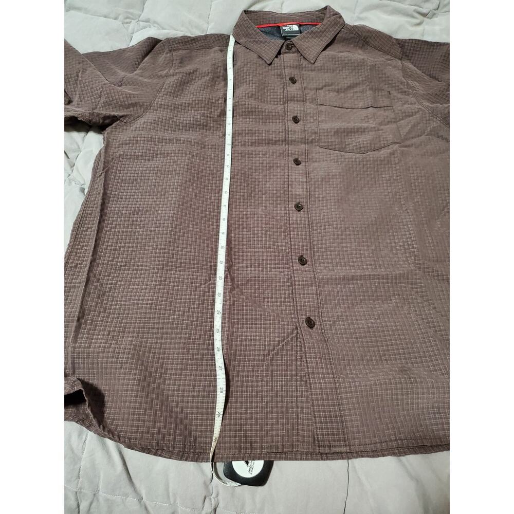 The North Face Shirt Mens XL Brown Button Up Short Sleeve Textured Outdoor - Picture 9 of 12